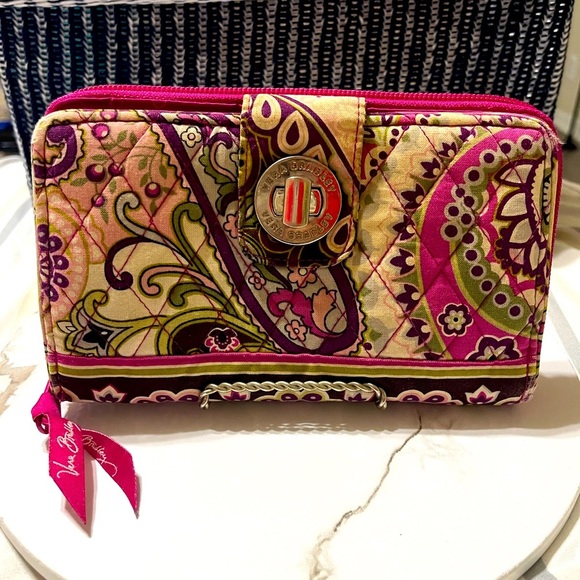Vera Bradley Berry Paisley Turn Lock Wallet - Picture 4 of 14